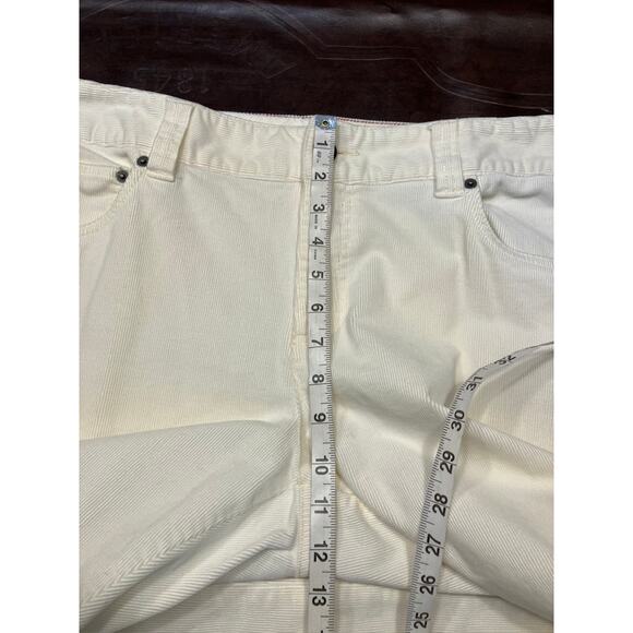 Tommy Hilfiger High Rise Corduroy Straight Leg Pants Womens 16 Off White… - Picture 15 of 16
